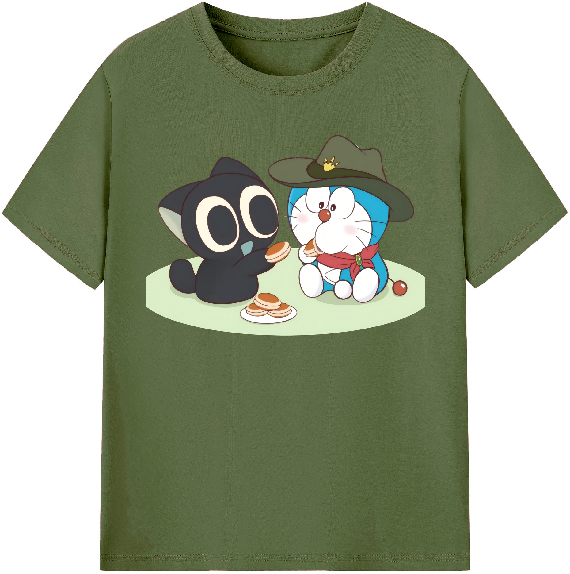 （画像用） ドラえもん Doraemon 綿100％半袖Tシャツ（フロントプリント）